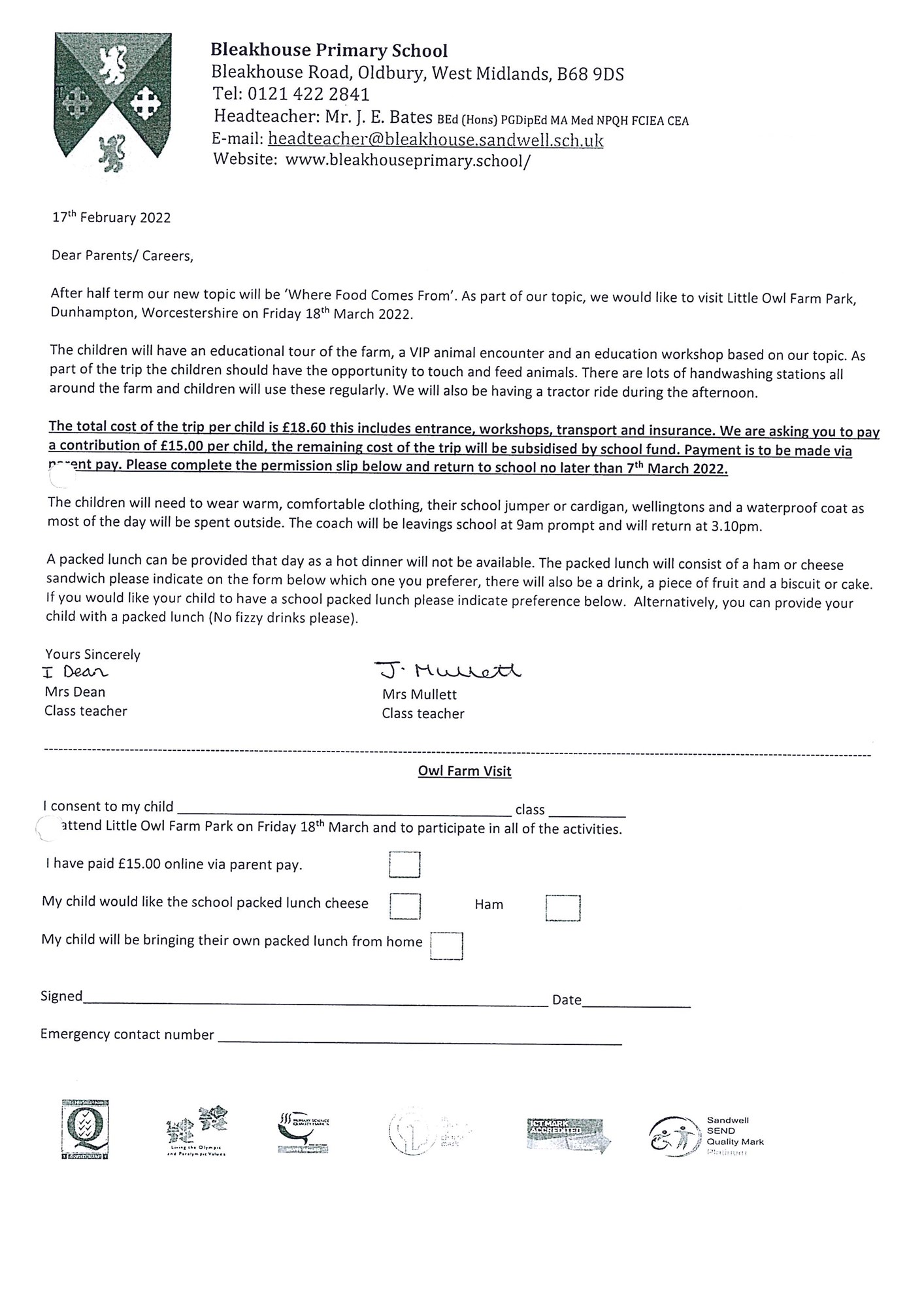 Bleakhouse Primary School RM & RD Trip Little Owl Farm Park